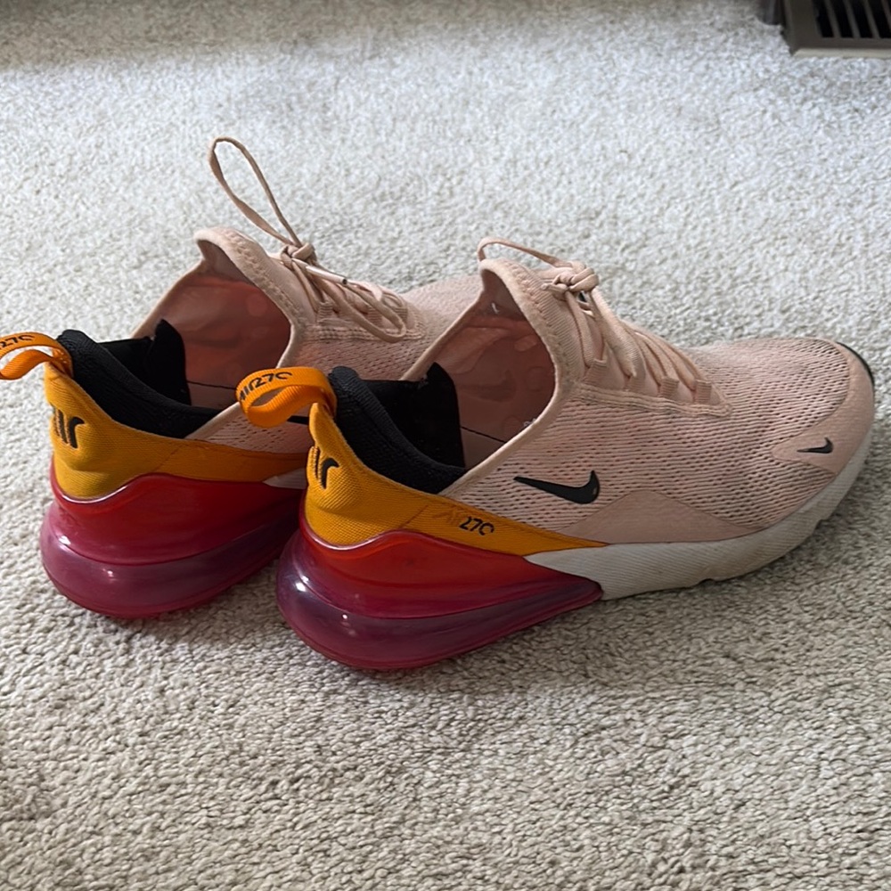 Nike Air Max 270 Pink and Orange Sneakers